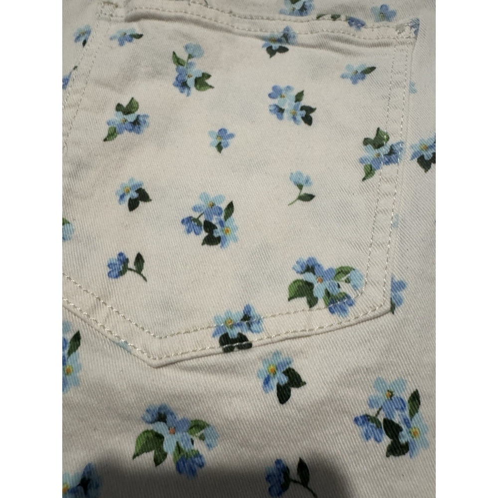 WeWoreWhat Slit Overall Short in Watercolor Ditsy Ivory Multi - Size M - Picture 6 of 12
